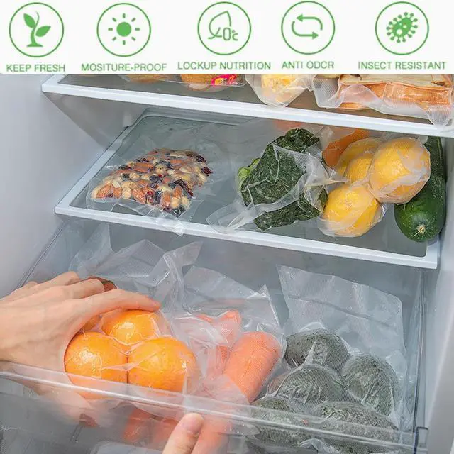 Alt view image 4 of 7 - Vacuum Sealer Bags for Food Saver, 100 Quart 4" x 6" Commercial Grade PreCut Bag, Food Vac Bags for Storage, Meal Prep or Sous Vide