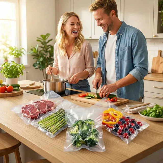 Alt view image 5 of 7 - 100 PCS Precut Vacuum Sealer Bags for Food 11"x16"/8"x12"/6"x10" | Mixed Gallon, Quart and Pint, BPA Free Airtight Freezer Bags for Food Storage, Meal Prep, Sous Vide and Bulk Freezing