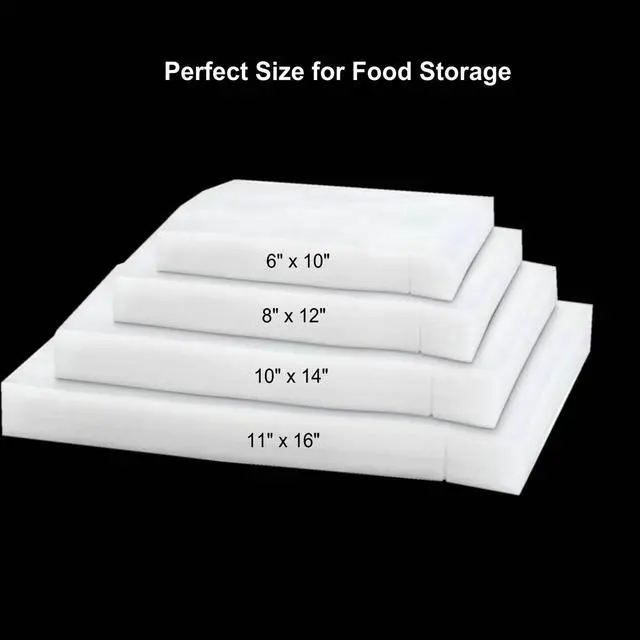 Alt view image 2 of 6 - Vacuum Sealer Food Storage Bags - Precut Embossed Seal Bags for Airtight Food Storage, Meal Prep or Sous Vide, 100 Pack (8" x 12"), Food Grade PA/PE Material, Transparent