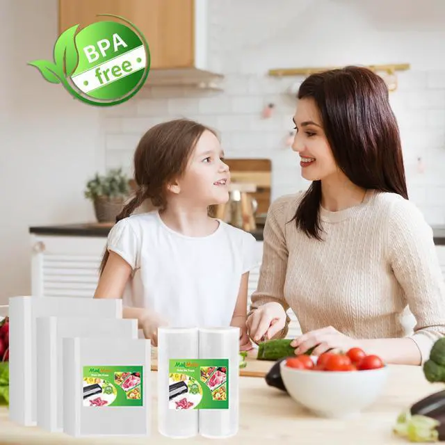 Alt view image 6 of 6 - 50 Quart Size 8" x 12" Vacuum Sealer Bags with BPA Free and Heavy Duty,Great for Food Storage Vaccume Sealer PreCut Bag