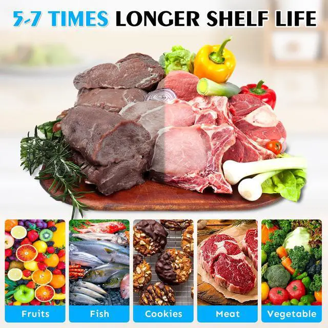 Alt view image 3 of 6 - Vacuum Sealer Bags for Food Quart 8"x12" 100 Pcs Seal a Meal Bag, Food Saver Bags Sous Vide Bags Pre-cut Thick BPA-Free Textured Heavy Duty Vacuum Seal, Meat Cheese Dry Goods