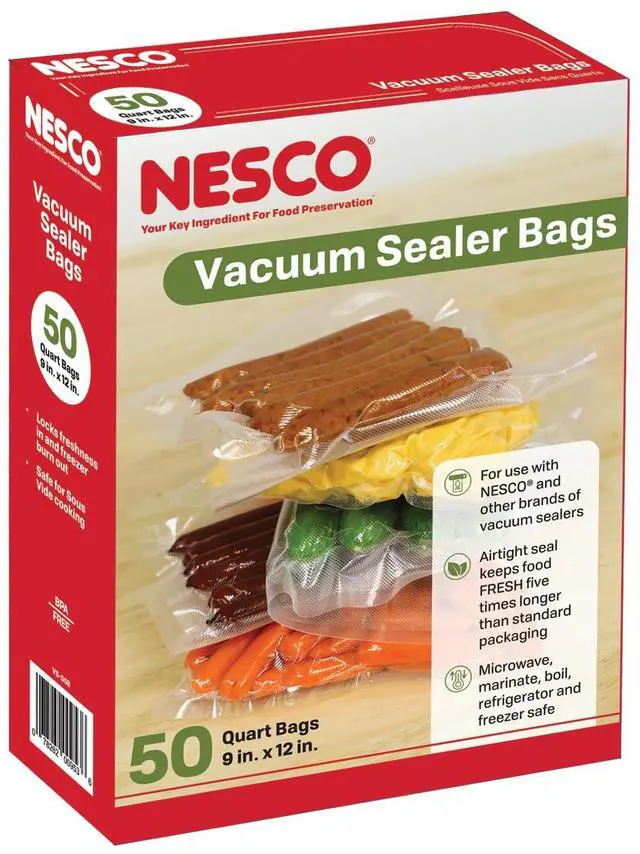Main image of VS-05B 8" x 12" Bags, Compatible Vacuum sealers and Other Brands, Dishwasher Safe, Tear Resistant, Safe to Microwave, Boil, or Freeze