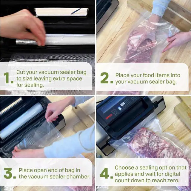 Alt view image 3 of 7 - VS-05B 8" x 12" Bags, Compatible Vacuum sealers and Other Brands, Dishwasher Safe, Tear Resistant, Safe to Microwave, Boil, or Freeze