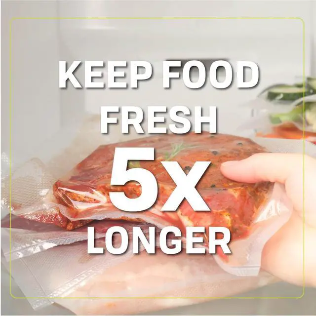Alt view image 4 of 7 - VS-05B 8" x 12" Bags, Compatible Vacuum sealers and Other Brands, Dishwasher Safe, Tear Resistant, Safe to Microwave, Boil, or Freeze