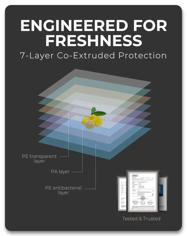 Alt view image 5 of 7 - 8"x20' Roll Heavy Duty Vacuum Seal Bags for Food 4 Pack - Commercial-Grade, Airtight & Leakproof Plastic Vacuum Storage Bags for Sous Vide, Meal Preparation, Processing & Dry Aging Meat