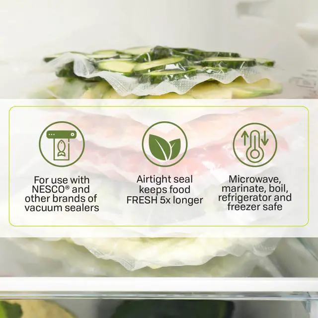 Alt view image 2 of 7 - VS-03R Vacuum Sealer Bags for Home Food Storage, LiquidFriendly Bags Safe for Microwave and SousVide Cooking
