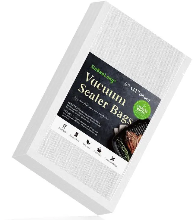 Main image of Vacuum Sealer Bags, 8" x 12" Quart, 50 Pcs