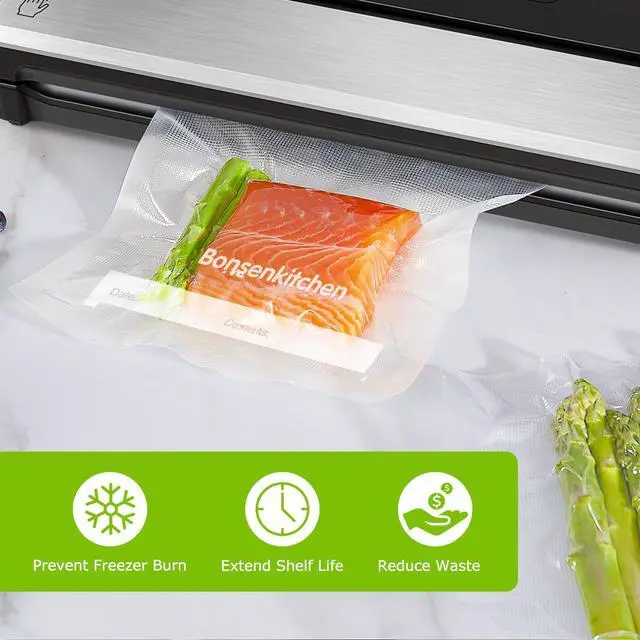 Alt view image 5 of 7 - Precut Vacuum Food Sealer Bags 100 Pint 6" x 10", BPA Free, Commercial Grade Textured Food Vacuum Sealer Bag, Thick Embossed Bags for Food Storage and Sous Vide Cooking VB3204