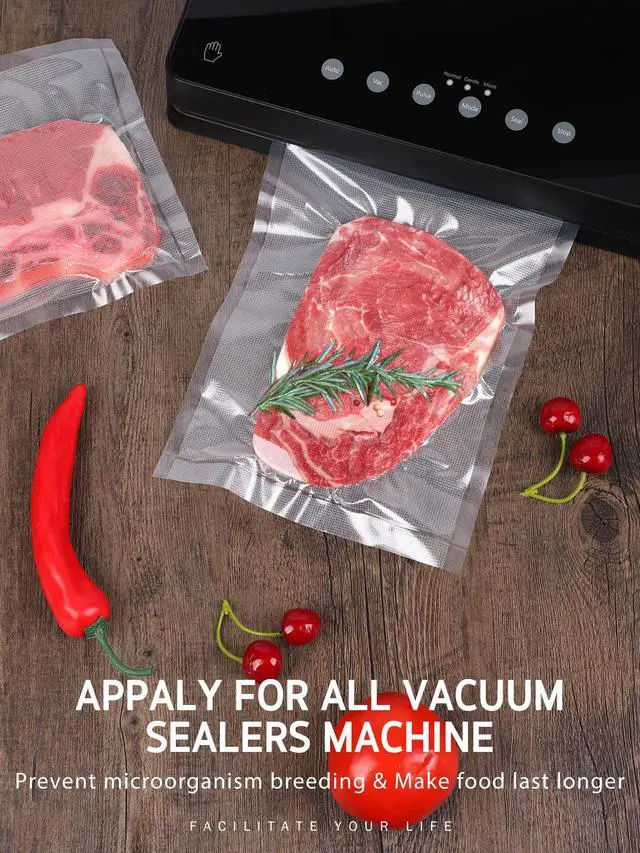 Alt view image 6 of 7 - Vacuum Sealer Bags, 2 Rolls 8" x 50' Commercial Grade Bag Rolls, BPA Free Food Vac Bags for Storage, Meal Prep or Sous Vide