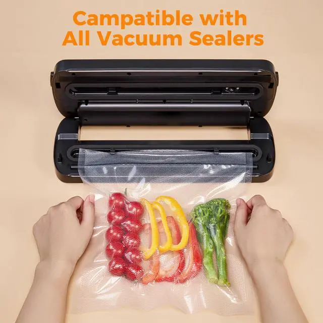Alt view image 5 of 7 - Vacuum Sealer Bags 8x50 Rolls 2 pack for Food Saver, Seal a Meal, Weston. Commercial Grade, BPA Free, Heavy Duty, Great for vac storage, Meal Prep or Sous Vide