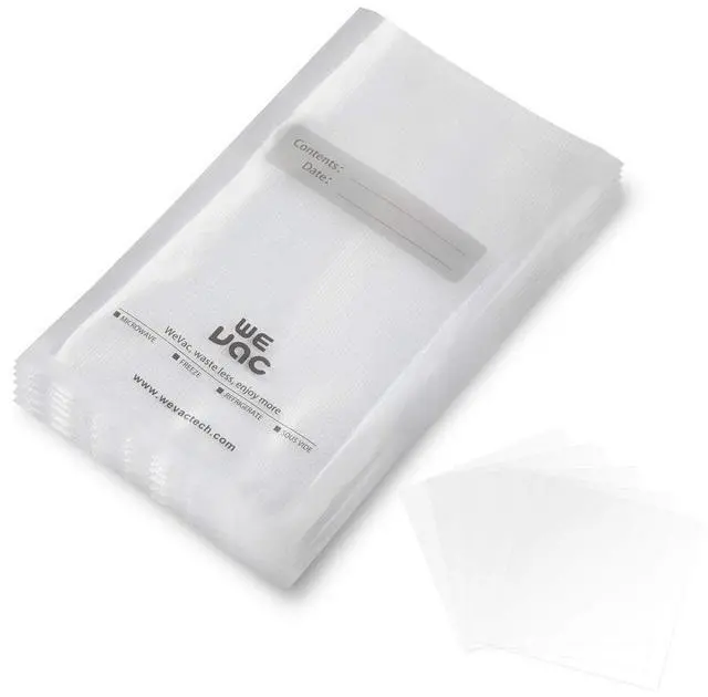 Main image of Vacuum Sealer Bags 100 Pint 6x10 Inch for Food Saver, Seal a Meal, Weston. Commercial Grade, BPA Free, Heavy Duty, Great for vac storage, Meal Prep or sous vide