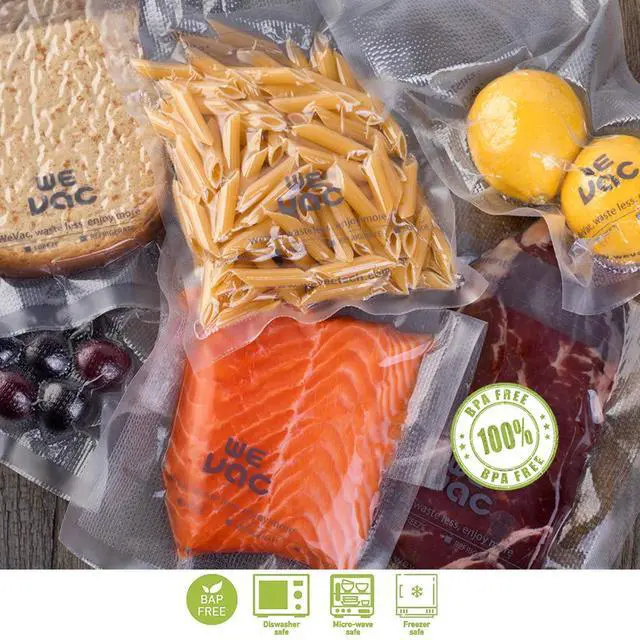 Alt view image 5 of 7 - Vacuum Sealer Bags 100 Pint 6x10 Inch for Food Saver, Seal a Meal, Weston. Commercial Grade, BPA Free, Heavy Duty, Great for vac storage, Meal Prep or sous vide