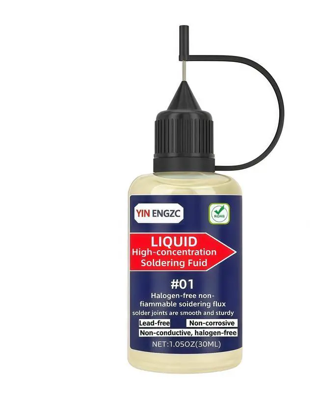 Main image of Liquid Solder Flux 30mL (1.05 Oz), No Clean Liquid Soldering Flux, Electrical Rosin Flux Solder, Liquid Flux Soldering Fluid in Squeeze Dropper Bottle.
