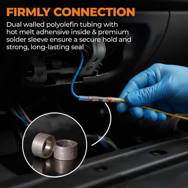 Alt view image 4 of 7 - 520PCS Solder Seal Wire Connectors - Waterproof Heat Shrink Butt Connectors - Insulated Electrical Marine Grade Wire Terminals - Automotive, Boat, Truck, Stereo Splice Kit (26-10 AWG, 5 Sizes/Colors)