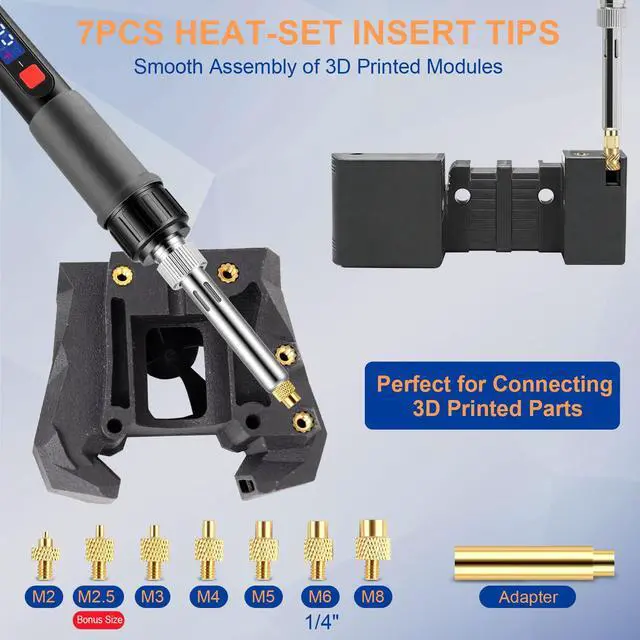 Alt view image 3 of 7 - 21-in-1 3D Printer Smoothing Tool Kit, 80W Soldering Iron