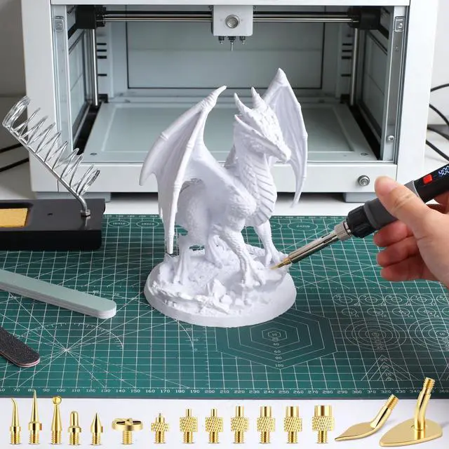 Alt view image 7 of 7 - 21-in-1 3D Printer Smoothing Tool Kit, 80W Soldering Iron