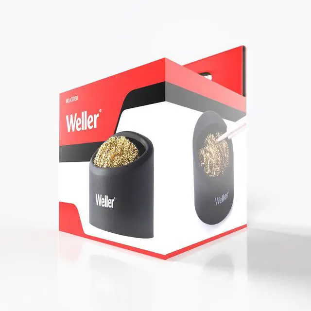 Alt view image 4 of 5 - Soldering Brass Sponge Tip Cleaner with Silicone Holder | WLACCBSH-02