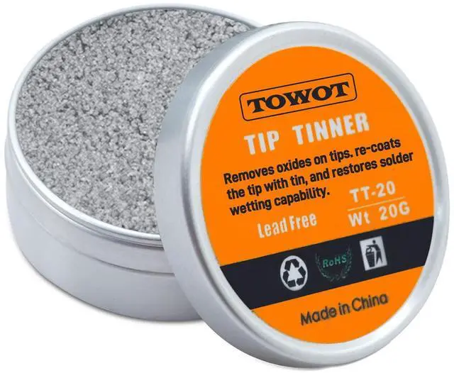 Main image of Tip Tinner For Electronics Soldering, Iron Tip and Re-Tinning Solution, Removes Oxidation, 20g