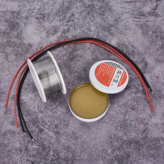 Alt view image 5 of 7 - Solder Core Wire and Rosin Paste Flux Kit Tin Lead Rosin Core Solder Wire & Rosin Paste Flux for Electrical Soldering 60-40 (0.8mm, 50g)