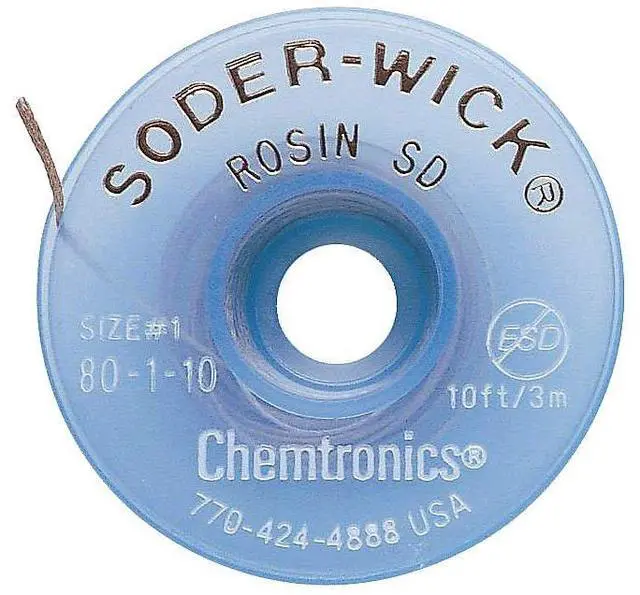Main image of 80-1-10 Braid, DESOLDERING, Rosin SD, 10FT