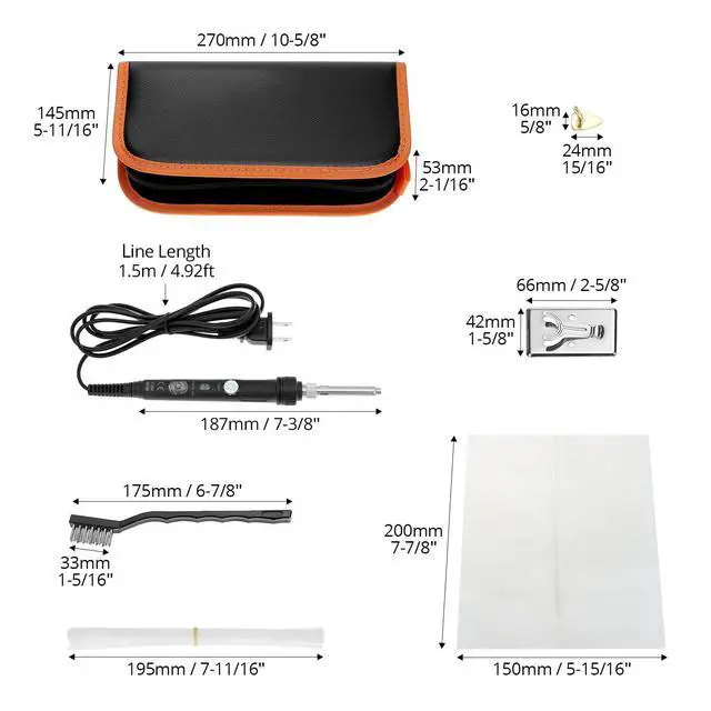 Alt view image 3 of 7 - Plastic Welding Kit for Surface Repair - 80W, 110V, Adjustable Temperature 200-480 with Complete Accessories Set, Welder Tool