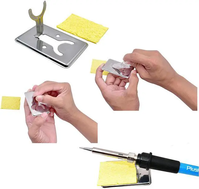 Alt view image 4 of 7 - Soldering Iron Kit, 60W Adjustable Temperature 15-in-1, Solder Wire, 2 pcs Tips, Wire Cutter, Desoldering Pump, Tweezers, Fast Heating for Desoldering Electronics Repair Hobby DIY 120V US Plug