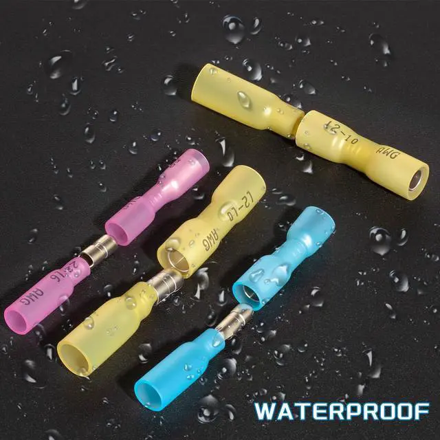 Alt view image 5 of 6 - Heat Shrink Bullet Wire Connectors Kit 22-10AWG Male and Female Bullet Connector Set for Marine Automotive Stereo Wiring (Pack of 60PCS)