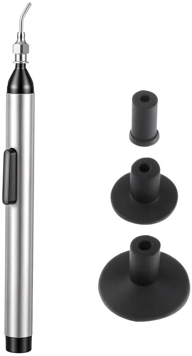 Main image of Vacuum Sucking Pen Sucker Pump IC SMD Pick Up Soldering Set Solder Remover Tool with 3 Suction Headers Suction Remover Desoldering for Electronics Repair Precision Component Placement
