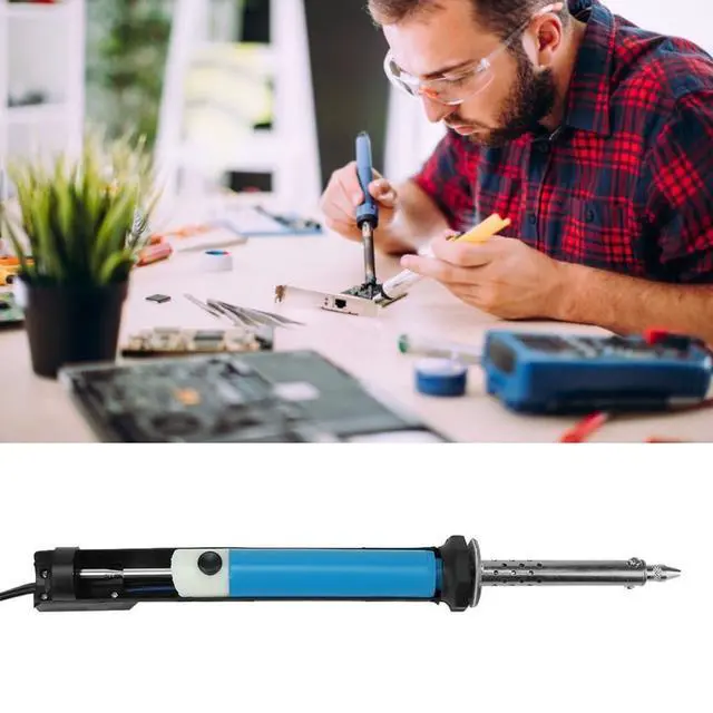 Alt view image 3 of 7 - Soldering Iron Tool Set with Suction Nozzles,30W Use Tin Suction Sucker Pen,Desoldering Pump Kit for Through Hole Desoldering Repairing,110V US Plug