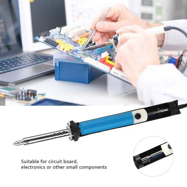 Alt view image 4 of 7 - Soldering Iron Tool Set with Suction Nozzles,30W Use Tin Suction Sucker Pen,Desoldering Pump Kit for Through Hole Desoldering Repairing,110V US Plug