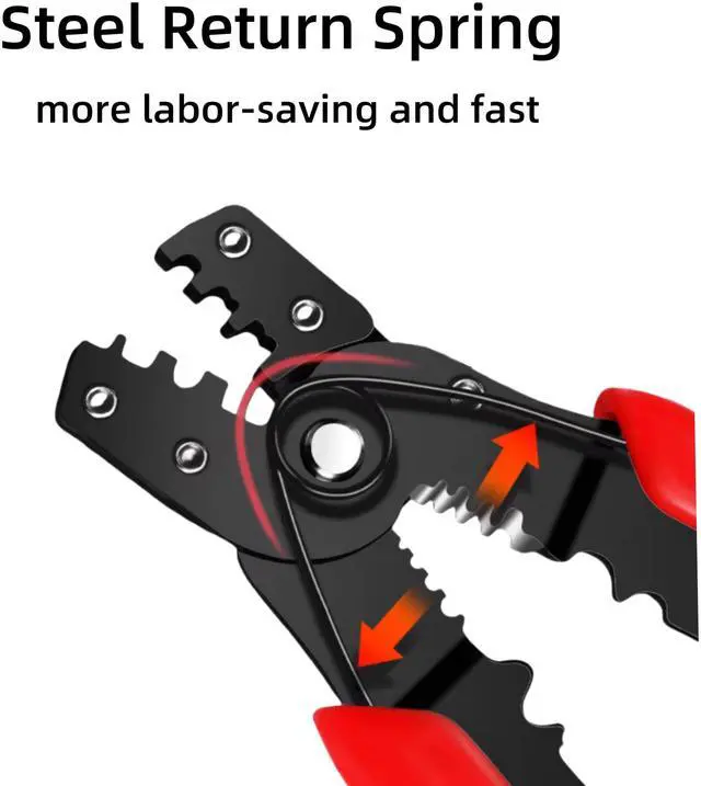 Alt view image 4 of 6 - 3-in-1 Wire Crimper Tool, Wire Stripper Cutter Crimping Pliers, 10-28 AWG Electrical Terminal Crimper for Insulated & Non-Insulated Connectors, Automotive Wiring Repair Hand Tool