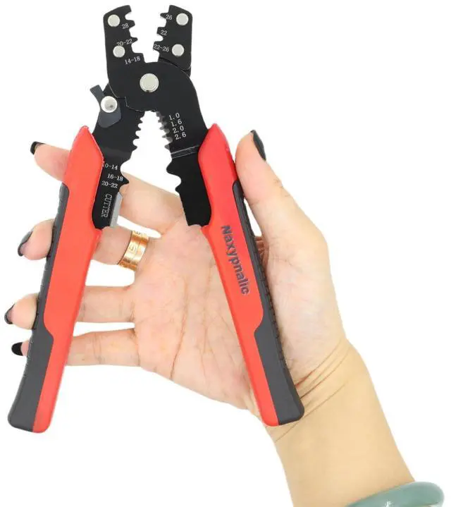 Alt view image 6 of 6 - 3-in-1 Wire Crimper Tool, Wire Stripper Cutter Crimping Pliers, 10-28 AWG Electrical Terminal Crimper for Insulated & Non-Insulated Connectors, Automotive Wiring Repair Hand Tool