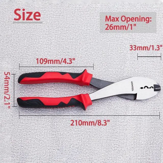 Alt view image 6 of 7 - Electrician's Terminal Crimp Pliers with Cutter Wire Crimping Tools Electrical Pliers with TPR Handle Crimping and Cutting Tool for 10 to 22 AWG Terminals and Connectors