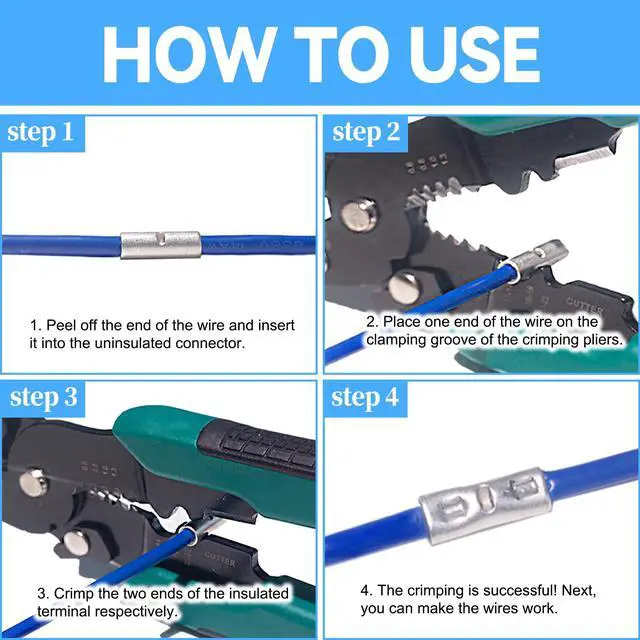 Alt view image 6 of 6 - 50PCS Non Insulated Butt Connectors 24-8 AWG,Uninsulated Crimp Wire Connectors Electrical Seamless Crimping Terminals,Bare Copper Crimp Splice Terminal for 22,20,18,16,12,8 Gauge Wire