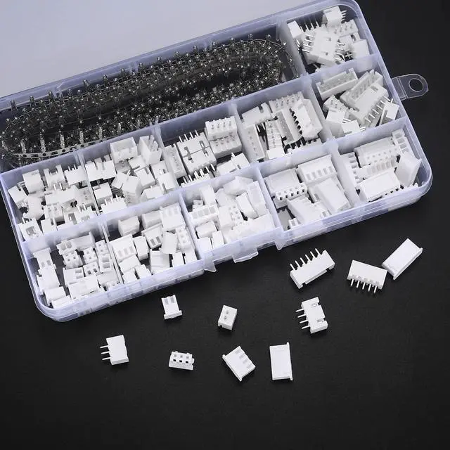 Alt view image 4 of 7 - 460 Pcs JST-XH 2.54mm Connector Kit, 2.54mm Male and Female 2/3/4/5/6 Pin Header Housing Connector Adapter Plug, JST-XH Terminal Wires Cables Socket Connectors Kit
