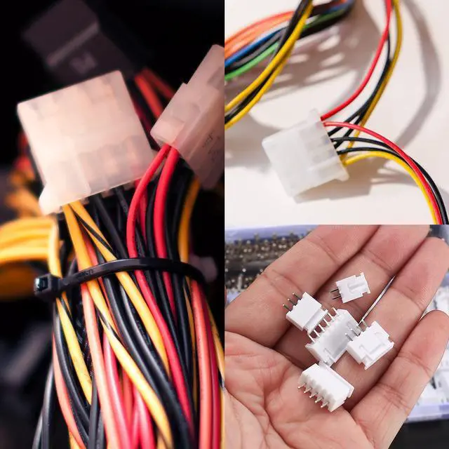 Alt view image 7 of 7 - 460 Pcs JST-XH 2.54mm Connector Kit, 2.54mm Male and Female 2/3/4/5/6 Pin Header Housing Connector Adapter Plug, JST-XH Terminal Wires Cables Socket Connectors Kit