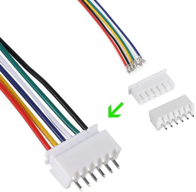 Alt view image 3 of 6 - JST-XH 2.54mm Connector Socket Kit with Pre-Crimped 2.54mm Male and Female Cable Wire 2/3/4/5/6/7 Pin Housing JST Connector Adapter Plug JST-XH Terminal Wires Cables Socket Connectors Kit