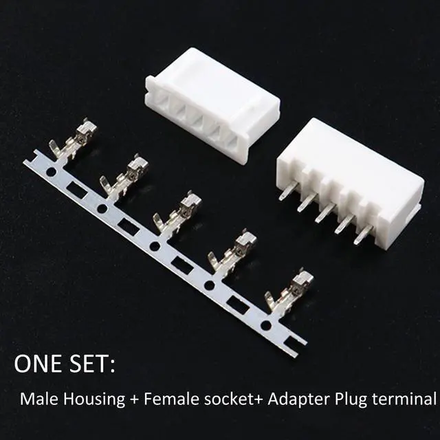Alt view image 4 of 7 - 460PCS JST-XH Connector Kit 2.54mm Pitch, 2/3/4/5/6 Pin Male & Female Housing with Male Housing Adapter Plug Terminal