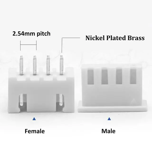 Alt view image 5 of 7 - 460PCS JST-XH Connector Kit 2.54mm Pitch, 2/3/4/5/6 Pin Male & Female Housing with Male Housing Adapter Plug Terminal