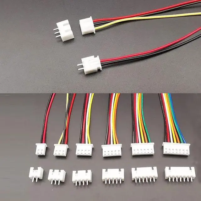 Alt view image 7 of 7 - 460PCS JST-XH Connector Kit 2.54mm Pitch, 2/3/4/5/6 Pin Male & Female Housing with Male Housing Adapter Plug Terminal