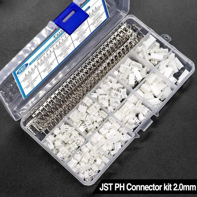 Alt view image 4 of 7 - 580PCS JST PH Connector kit 2.0mm 2/3/4/5/6Pin Housing,Female and Male Adapter Cable Connector Plug,PH2.0mm Female Pin Connectors,JST Connector F-066-580PCS