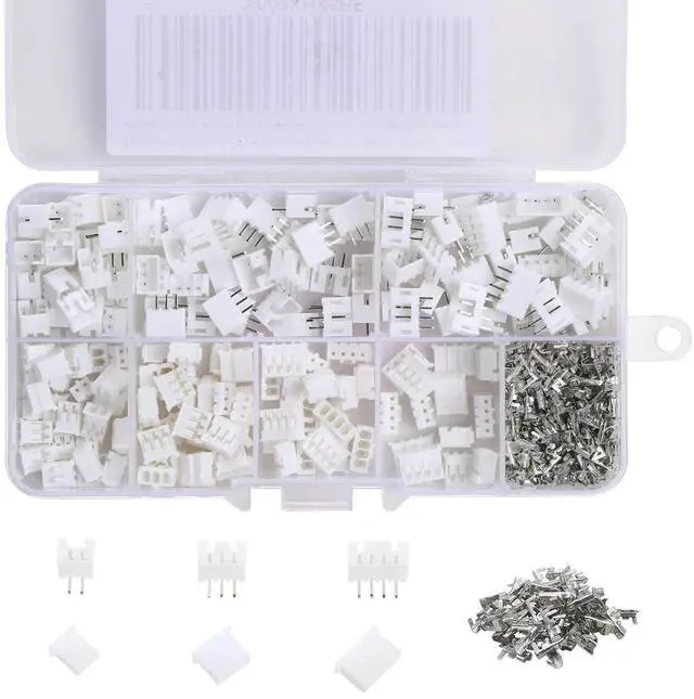 Main image of 450Pcs 2.0mm JST-PH Connector Kit with 2.0mm Female Pin Header 2/3/4 Pin Housing Connector Adapter Plug Terminal Kit