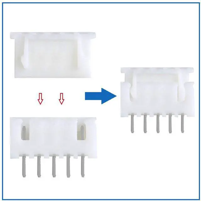 Alt view image 3 of 7 - 20 Pairs 5 Pin for JST-XH Connector Kit, XH 2.54mm 5pin Header Male and Female Connectors Plug Adapter with Flat Wire Cable 150mm 24AWG Compatible with for JST XH