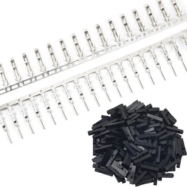 Main image of 200pcs (100 Pairs) Male & Female Pin Connectors Kit, 0.1" Pitch, Dupont Jumper Cable, 200pcs Pin Housing