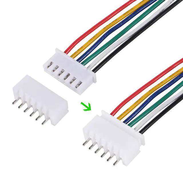 Alt view image 3 of 7 - 2.54mm XH Connector Socket Kit with pre-Crimped Cable Wire 2/3/4/5/6/7 Pin Housing JST Adapter Cable Male and Female Compatible with JST-XH Connector