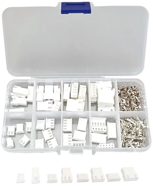 Main image of JST XH 2.54mm Pitch Male Female Housing 2 3 4 5 Pin Connectors Socket Plugs with Terminals Compatible XH2.54mm Connector Kit