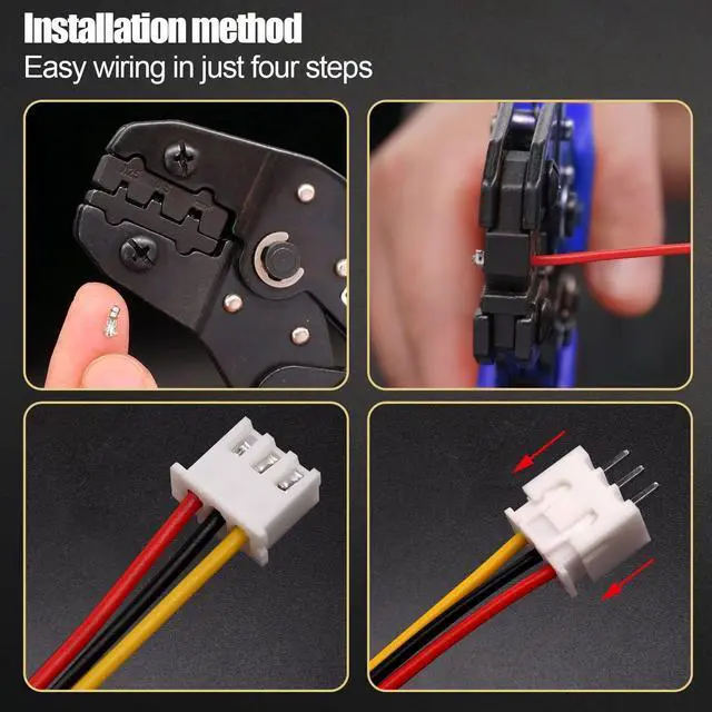 Alt view image 6 of 6 - 500PCS 2.54mm JST Connector Kit with 2/3/4/5/6 Male and Female Pin Housing Connector Adapter Plug and 2.54mm Female Pin Header Wire Terminal Kit N-010-W