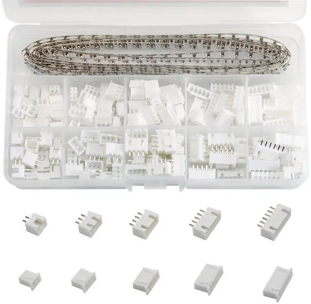 Main image of 460PCS JST XH Connector Kit,2.54mm JST 2/3/4/5/6 Pin Male and Female Housing Connector,XH 2.54mm Adapter Plug
