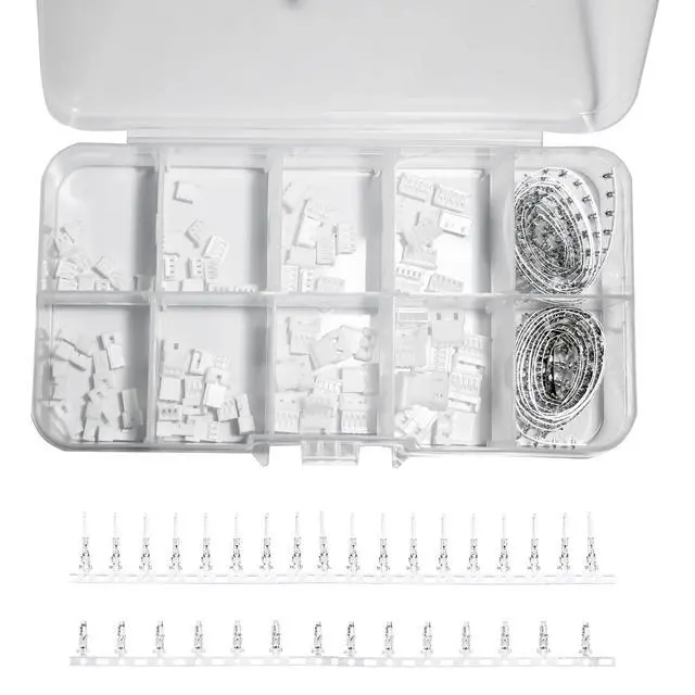 Main image of 360PCS JST MX 1.25MM Connector Assortment Kit, 1.25MM Pitch Male and Female Housing Connectors, 2/3/4/5 Pin Housing Adapter Plug Terminal