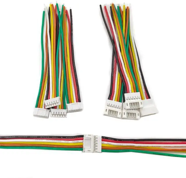 Main image of JST-PH 2.0 6 Pin Male Female Plug Connector with 22AWG Soft Silicone Cable Wires Compatible with 2.0mm Pitch JST PH Adapter (5Pairs)